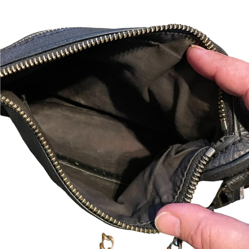 Rebecca Minkoff 3 Zip Cross-body Bag,‎ Black, GUC